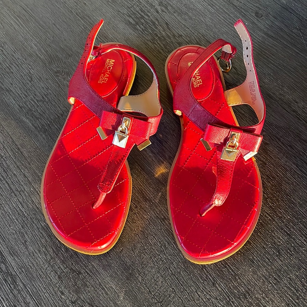 Michael Kors red sandals. 6.5